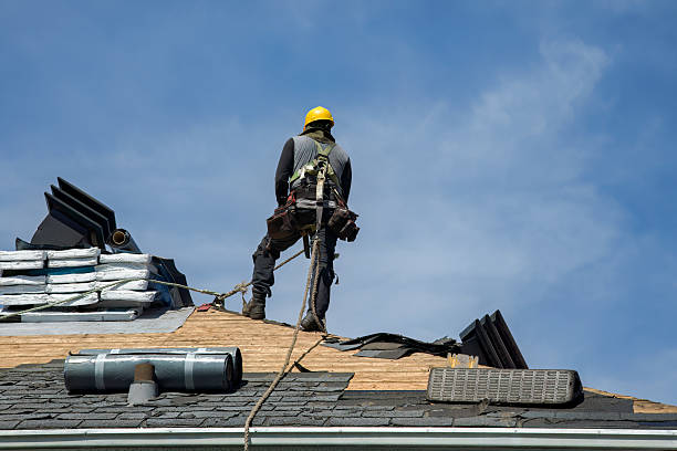 Professional Gutter Installation technician working in Arion, IA